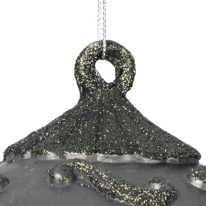 Vickerman 6" Gunmetal Antique Glitter Christmas Ornament