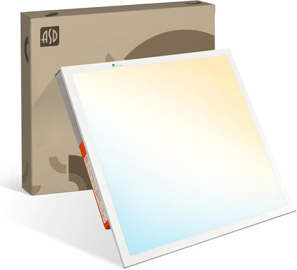 ASD Lighting LED Back-Lit Panel 2x2 with Q-base 20/25/30W 120-277V 0-10V Dimmable 3500/4000/5000K with Battery Back-up 8W UL DLC Premium