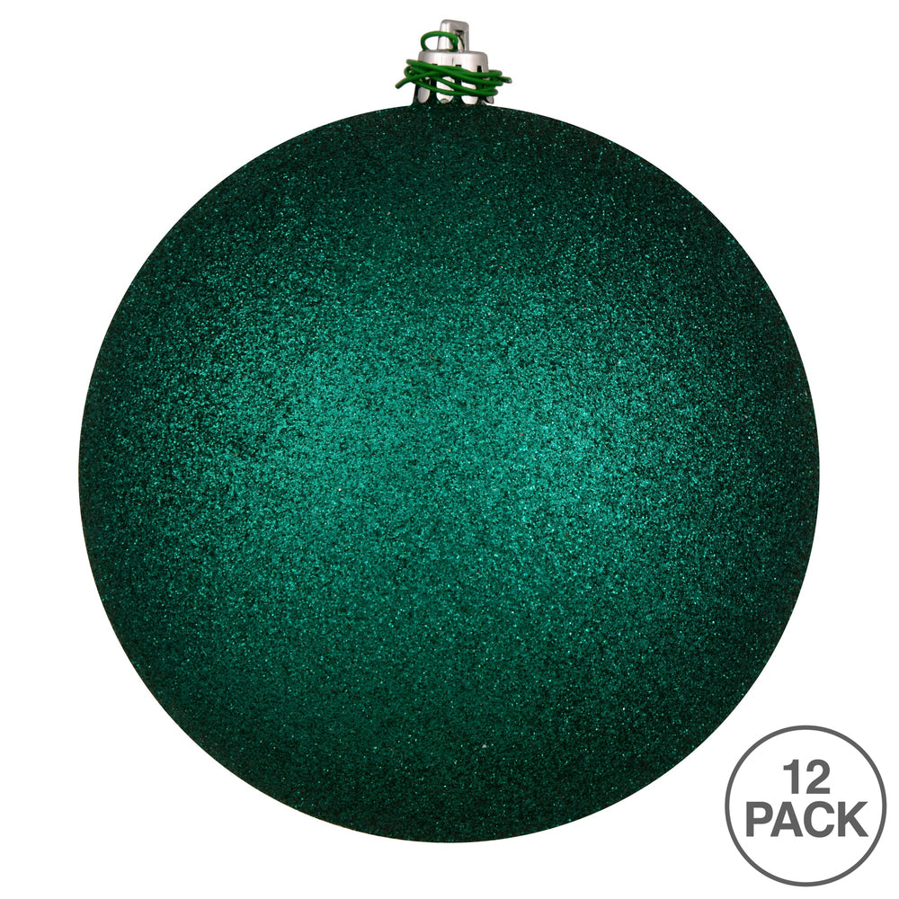 Vickerman 2.75" Dark Teal Glitter Ball Ornament 12 per Bag