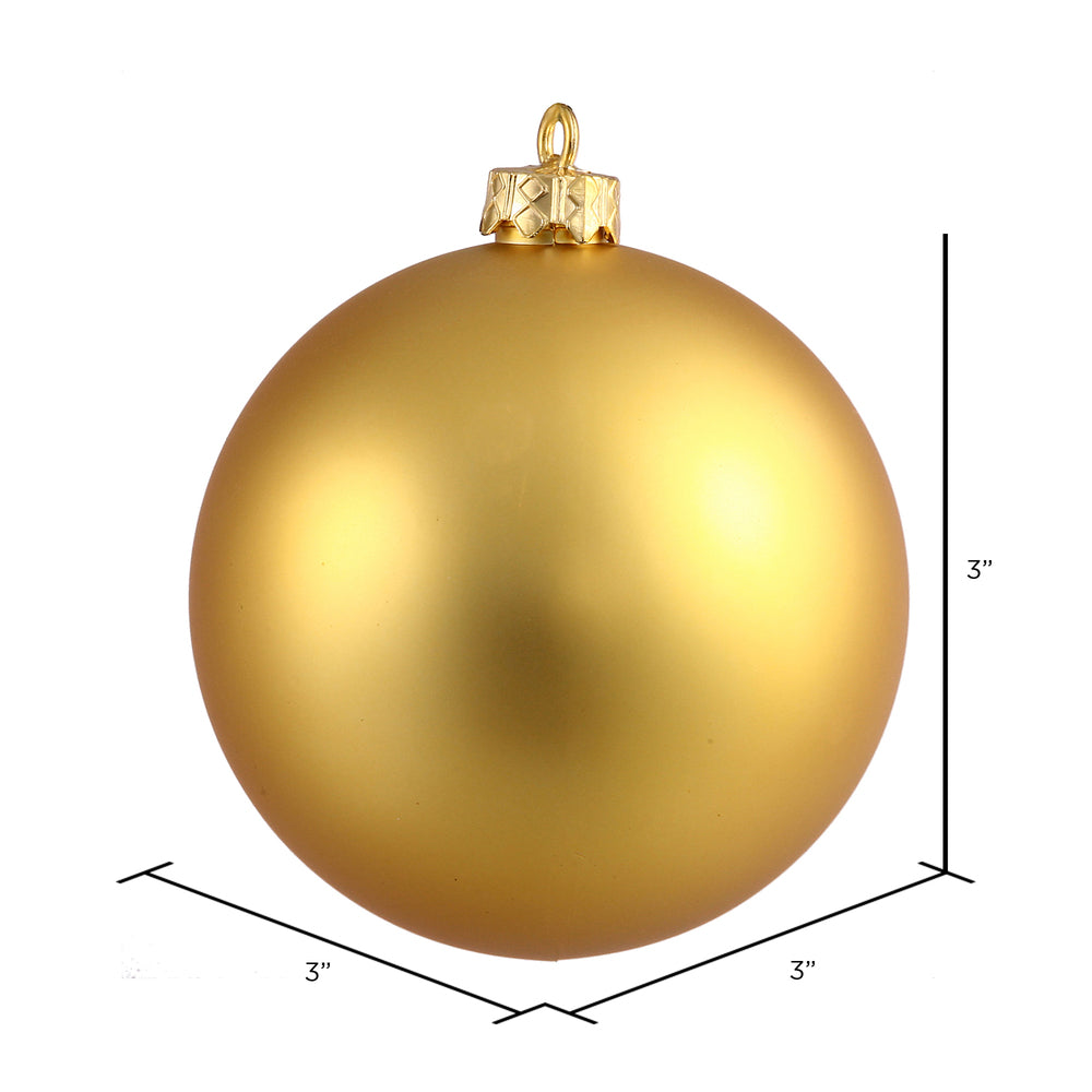 Vickerman 3" Gold Matte Ball Ornament 32 per Box