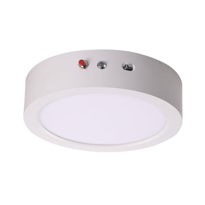 ASD Lighting LED Surface Mini Panel Round 7inch 15W 120V Triac 2700/3000/4000/5000/6000K with Battery Back-up 6W with ETL