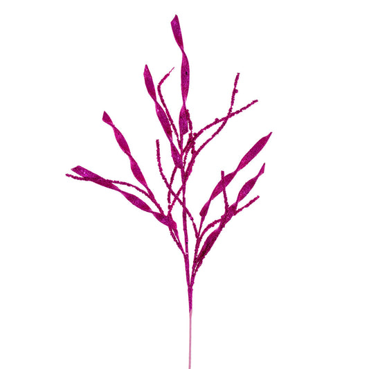 Vickerman 34" Hot Pink Wavy and Spiral Glitter Spray 6 per bag.