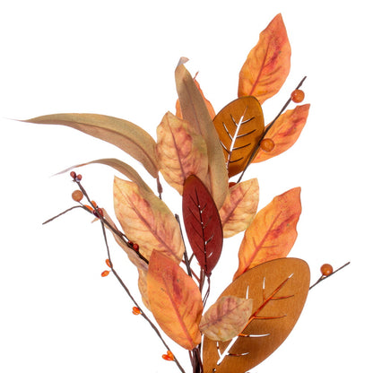 Vickerman 22" Cream Red Artificial Leaf Wreath.