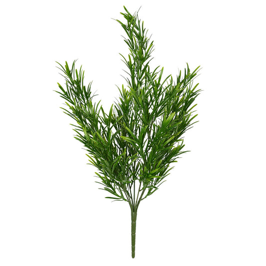 Vickerman 19" Artificial Green Podocarpus Bush UV Coated Pack of 2