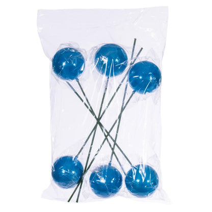 Vickerman 4" x 18" Turquoise Pearl Ball Ornament Stick 6 per bag.