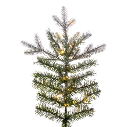 Vickerman 6.5' x 50" Frosted Douglas Fir Artificial Christmas Tree with Warm White LED Lights.