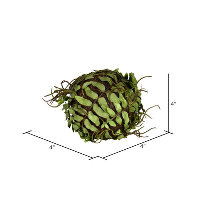 Vickerman 4" Artificial Green Boston Fern Ball Set of 3