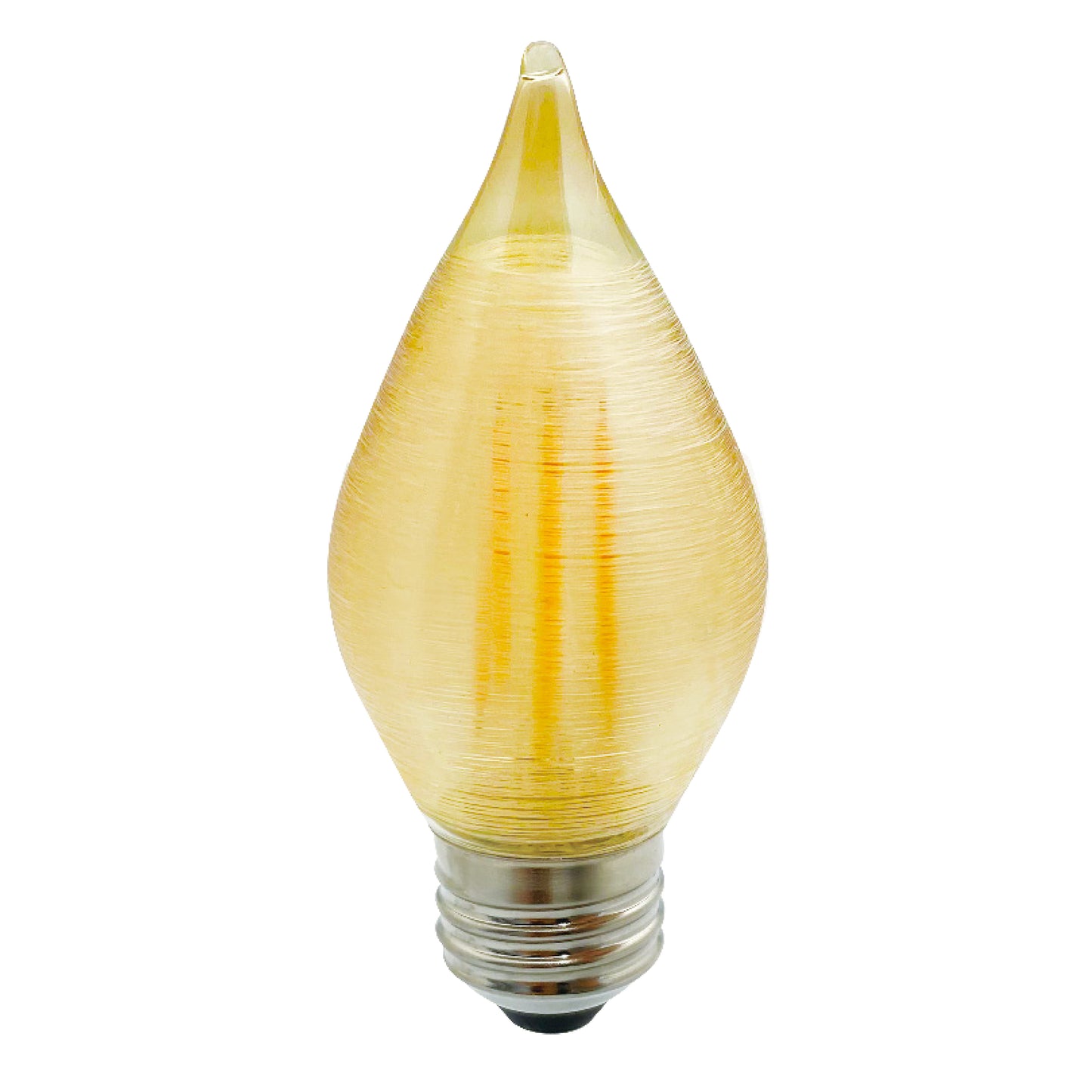 Bulbrite Spunlite 4 Watt Dimmable C15 LED Filament Light Bulb with Amber Glass Finish and Medium (E26) Base - 2100K (Amber Light), 250 Lumens