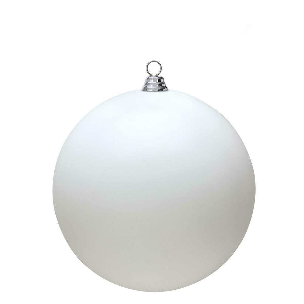 Vickerman 15.75" White Matte Ball Ornament