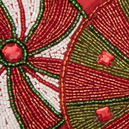 Vickerman 52" Red Beaded Candy Cane Christmas Tree skirt