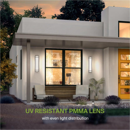 ASD Lighting LED Outdoor Wall Sconce 12" 15W 120-277V CCT Selectable 3000/4000/5000K Oil Rubbed Bronze ETL Energy Star