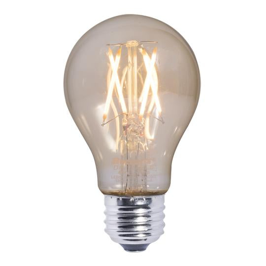 BULBRITE LED A19 MEDIUM SCREW (E26) 5W DIMMABLE FILAMENT LIGHT BULB 2200K/AMBER 40W INCANDESCENT EQUIVALENT