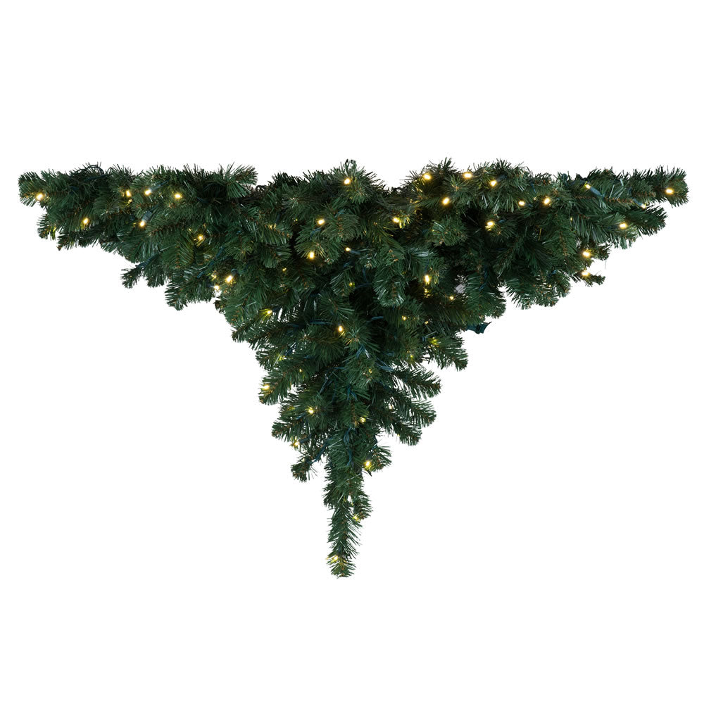 Vickerman 48" Oregon Fir Artificial Christmas Ceiling Tree Warm White LED Wide Angle Lights