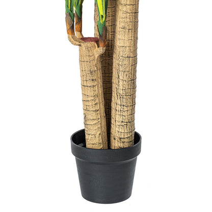 Vickerman 52" Artificial Potted Green and Yellow Real Touch Dracaena Tree.