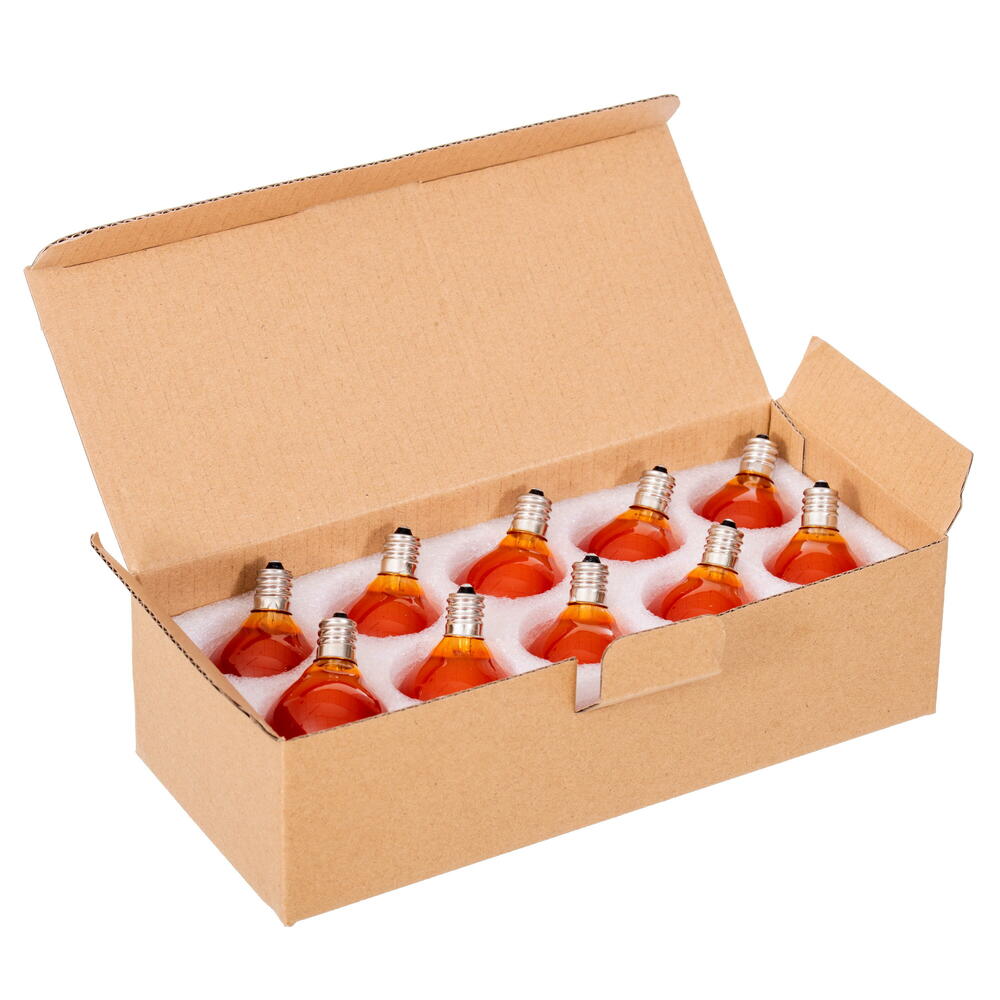 Vickerman Amber LED G40-E12 Filament Glass Replacement Bulbs 10/Box