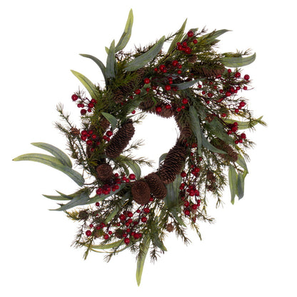 Vickerman 22" Green Artificial Leaf Wreath.