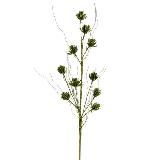 Vickerman 30" Lime Mini Flower Glitter Spray 6 per bag.