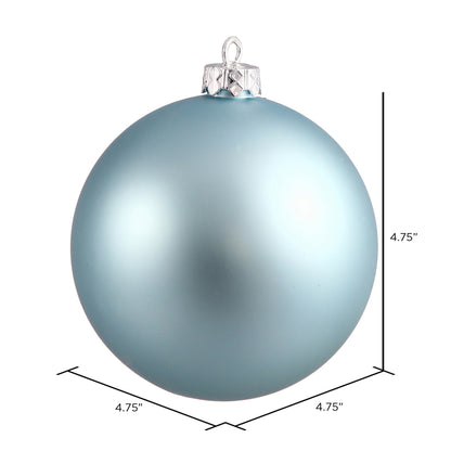 Vickerman 4.75" Baby Blue Matte Ball Ornament 4 per Bag