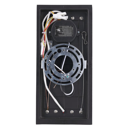 ASD Lighting LED Outdoor Wall Sconce 12" 22W 120V CCT Selectable 3000/4000/5000K Dimmable Clear Seeded Glass, Black ETL