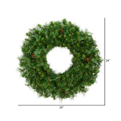 Vickerman 24" Cheyenne Pine Artificial Christmas Wreath Unlit