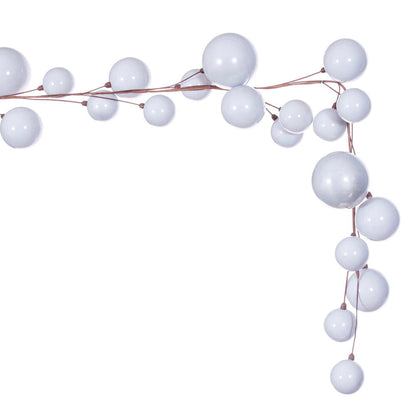 Vickerman 10' Silver Pearl Branch Ball Wire Garland.