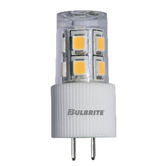 BULBRITE LED JC BI-PIN (G4) 2W NON-DIMMABLE LIGHT BULB 2700K/WARM WHITE 15W INCANDESCENT EQUIVALENT