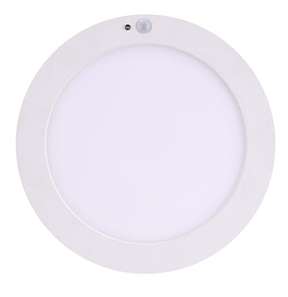 ASD Lighting LED Round Surface Mini Panel 9" 18W 120V CCT Selectable 3000/4000/5000K with Motion Sensor White ETL Energy Star