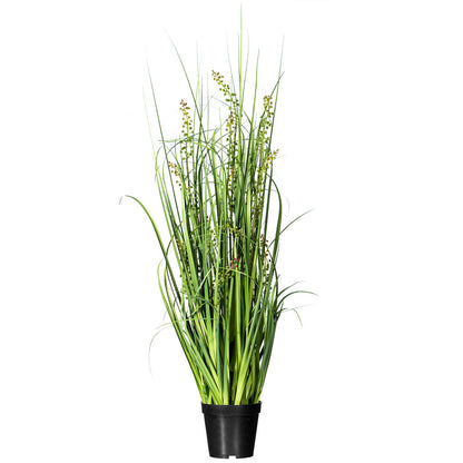 Vickerman 36" PVC Artificial Potted Green Sheep's Grass and Plastic Grass.
