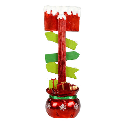 Vickerman 37" Red and Green Directional North Pole Sign