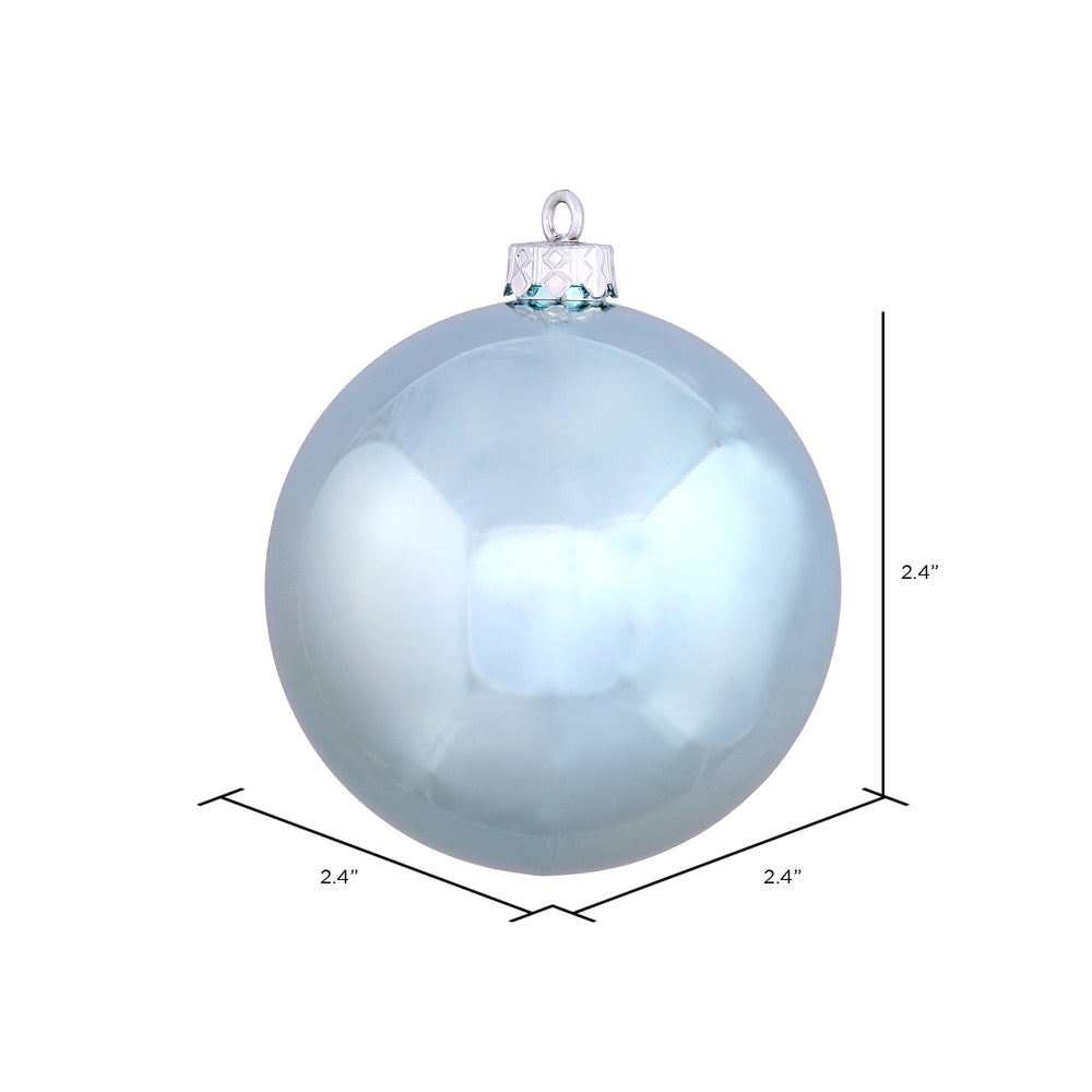 Vickerman 2.4" Baby Blue Shiny Ball Ornament 24 per Bag