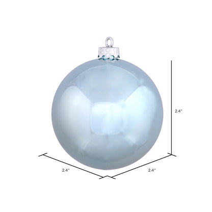 Vickerman 2.4" Baby Blue Shiny Ball Ornament 24 per Bag