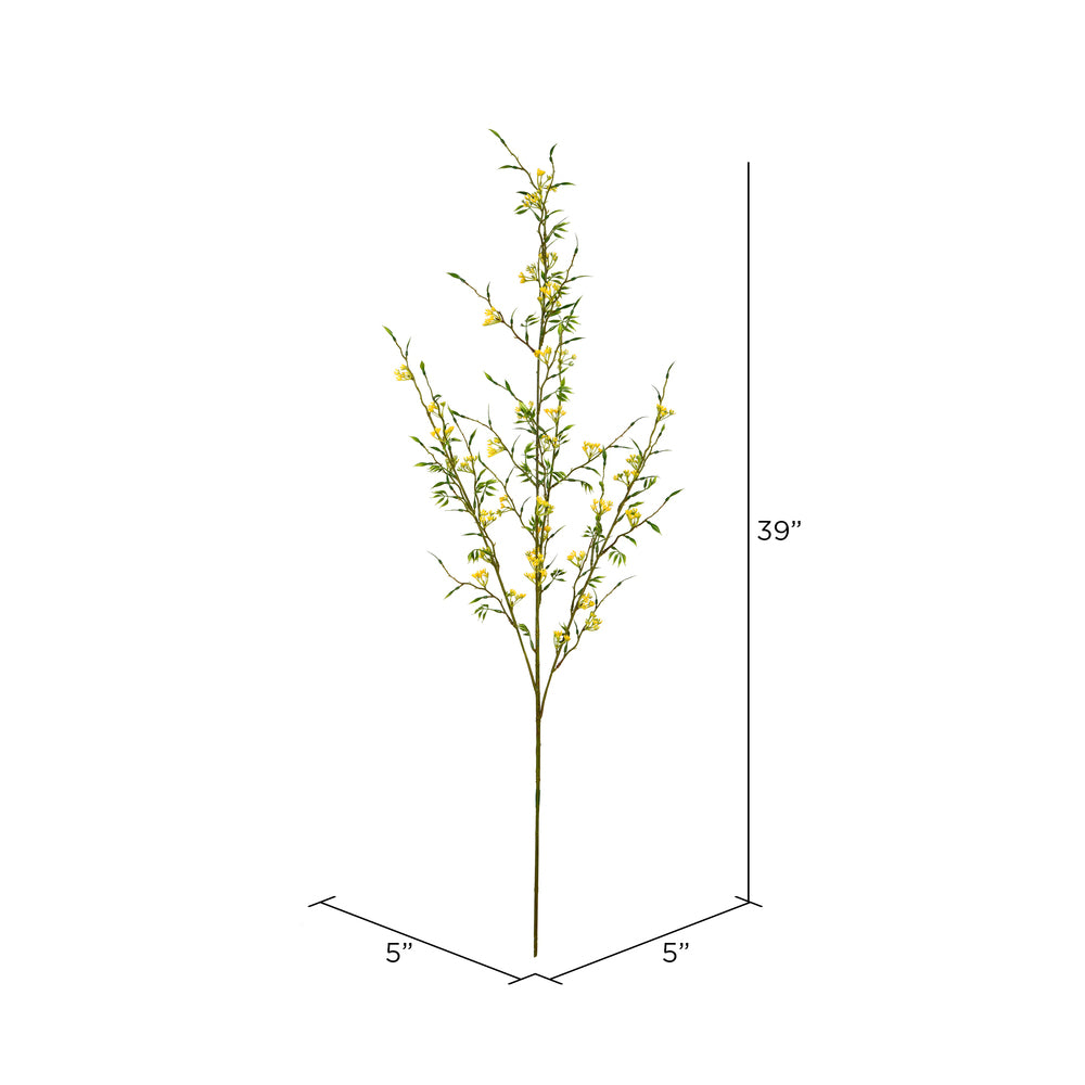 Vickerman 39" Artificial Yellow and Green Mini Wild Flower Spray. Includes 4 sprays per pack.
