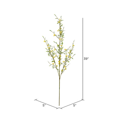 Vickerman 39" Artificial Yellow and Green Mini Wild Flower Spray. Includes 4 sprays per pack.