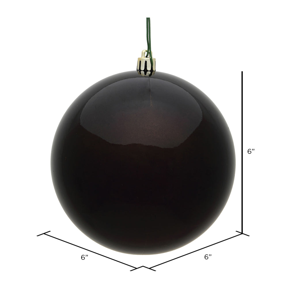 Vickerman 6" Chocolate Candy Ball Ornament 4 per Bag