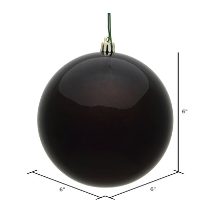 Vickerman 6" Chocolate Candy Ball Ornament 4 per Bag