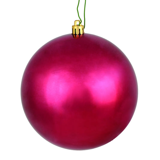 Vickerman 3" Berry Red Shiny Ball Ornament 12 per Bag