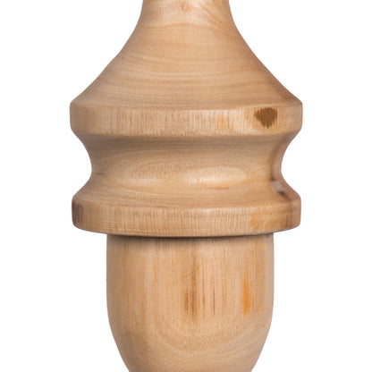 Vickerman 12" Light Natural Turned Wood Finial Ornament 2 per bag.