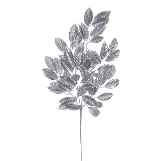 Vickerman 31" Silver Artificial Gardenia Glitter Spray 2 per bag.