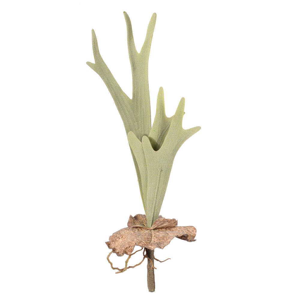 Vickerman 16.5" Artificial Green Staghorn Fern.