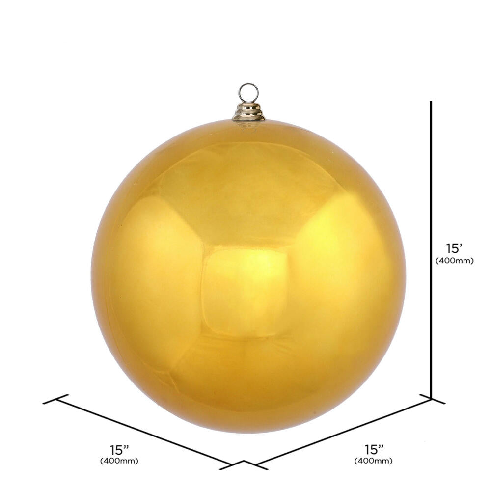 Vickerman 15.75" Antique Gold Shiny Ball Ornament