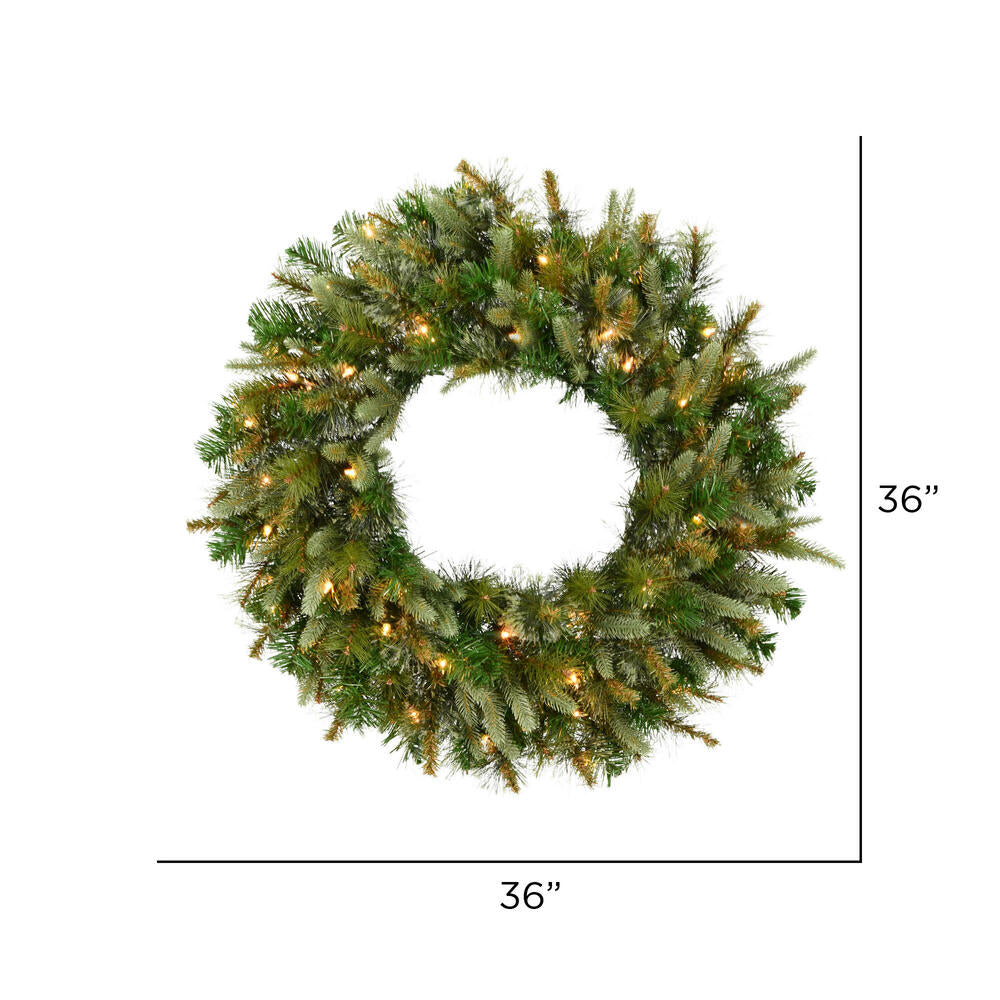 Vickerman 36" Cashmere Artificial Christmas Wreath Clear Dura-lit Incandescent Lights
