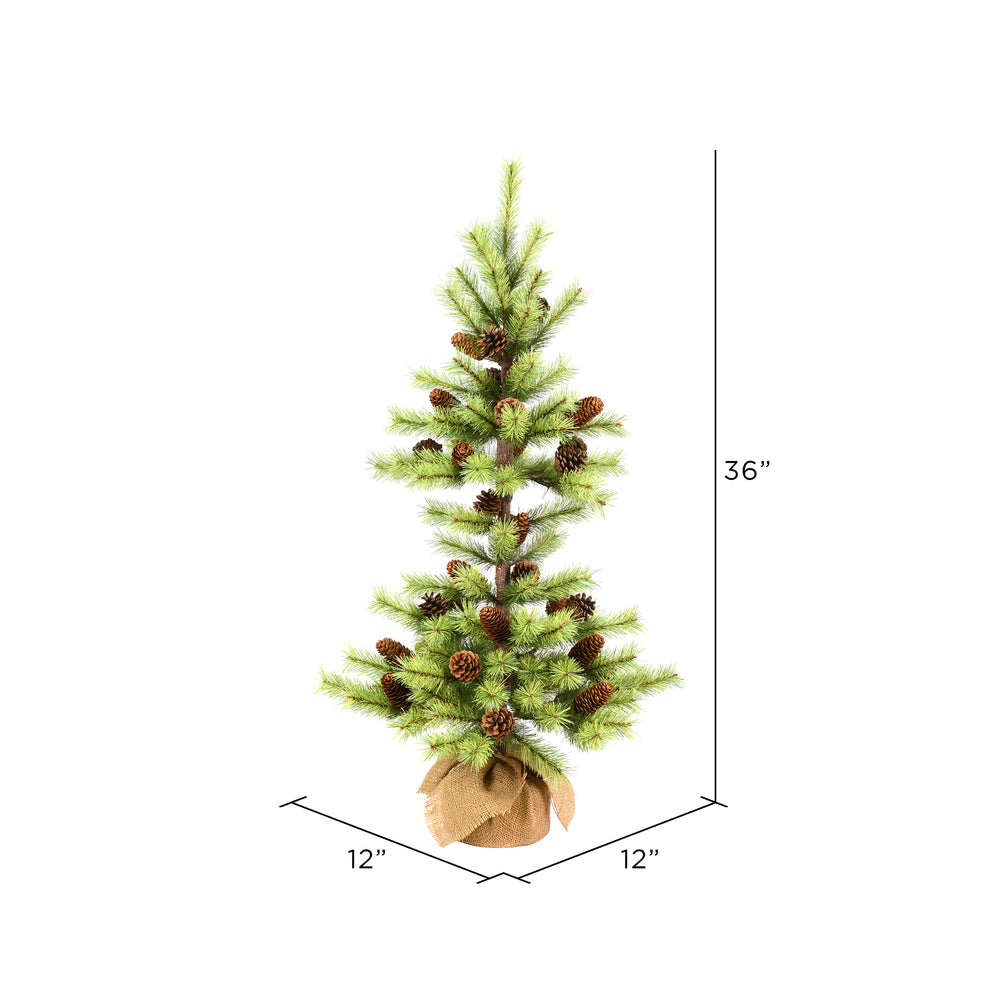 Vickerman 3' Austrian Pine Artificial Christmas Tree Unlit