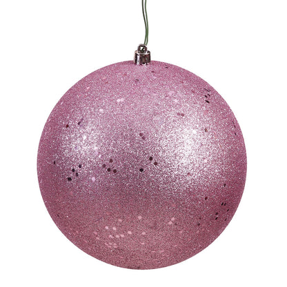 Vickerman 4" Mauve Sequin Ball Ornament 6 per Bag