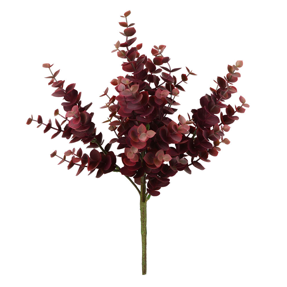 Vickerman 13" Artificial Burgundy Jade Leaf Spray. Includes 4 sprays per pack.