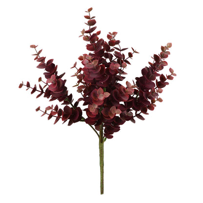 Vickerman 13" Artificial Burgundy Jade Leaf Spray. Includes 4 sprays per pack.