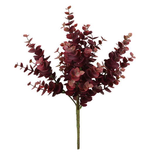 Vickerman 13" Artificial Burgundy Jade Leaf Spray. Includes 4 sprays per pack.