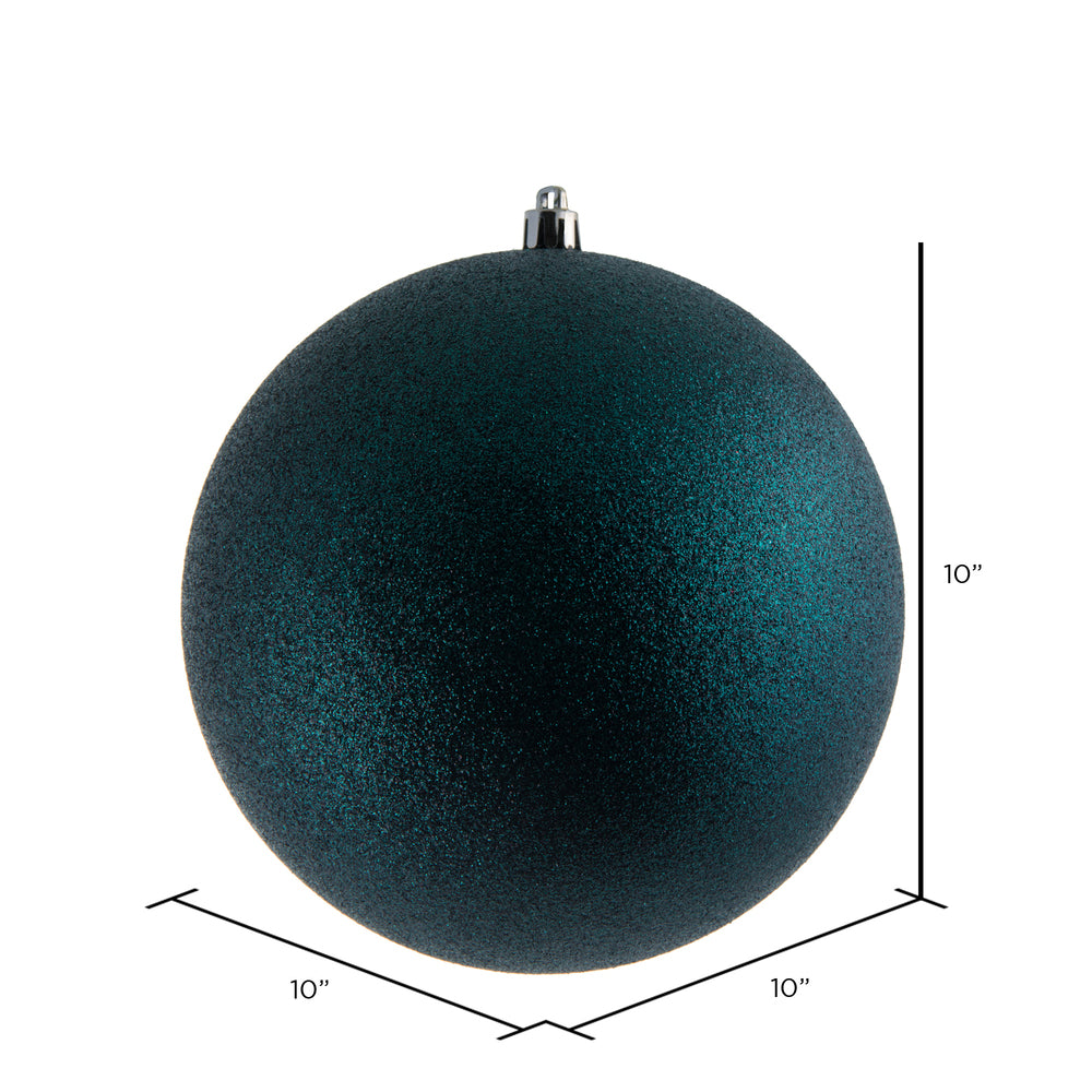 Vickerman 10" Midnight Green Glitter Ball Ornament