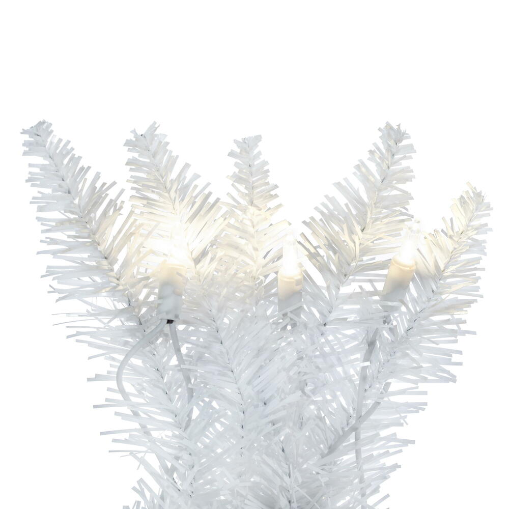Vickerman 9' White Artificial Christmas Garland Warm White Dura-Lit LED lights
