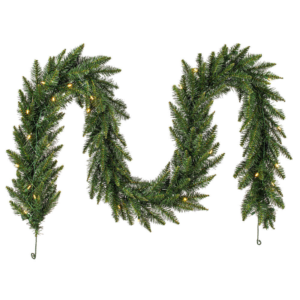 Vickerman 9' Camdon Fir Artificial Christmas Garland Warm White LED Mini Lights