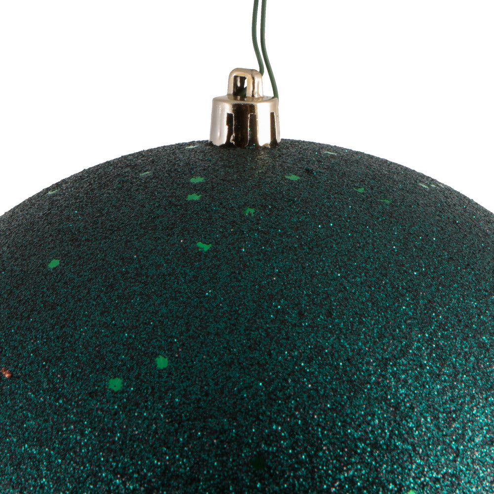 Vickerman 6" Midnight Green Sequin Ball Ornament 4 per Bag